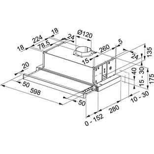 Franke FTC 6032 GR/ XS V2/600 İnox Gömme Aspiratör 315.0547.796 F315.0547.796
