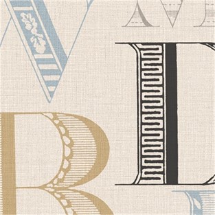 Duka Kelime Desenli Duvar Kağıdı DK.13111-2 (16 m2 )
