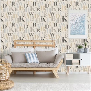 Duka Kelime Desenli Duvar Kağıdı DK.13111-2 (16 m2 )