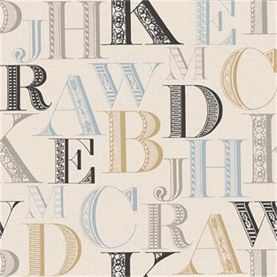 Duka Kelime Desenli Duvar Kağıdı DK.13111-2 (16 m2 )