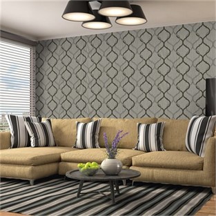 Duka Antrasit Desenli Modern Duvar Kağıdı DK.13161-3 (16 m2 )