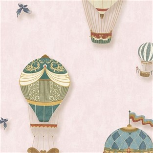 Duka Balonlu Bebek Odası Duvar Kağıdı DK.15144-2 (16 m2 )