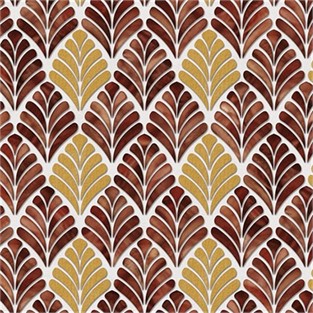 Duka Bordo Yaprak Desenli Duvar Kağıdı DK.20196-5 (10 m2 )