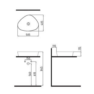 Bien Flame Çanak Lavabo 50 cm FALG05001FD0W4SZ0
