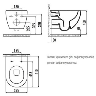 Creavit Free Asma Klozet Cappuciono FE320-00CM00E-0000