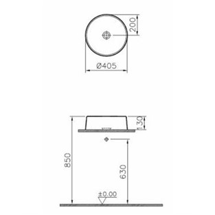 VitrA Frame Yuvarlak Çanak Lavabo 40 cm 5650B403-0016