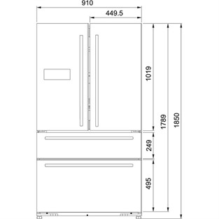 Franke Side by Side FRFD 6020 NF XS A+ Inox Buzdolabı 118.0319.485 F118.0319.485