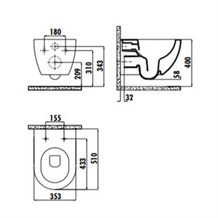 Creavit Free Rim-Off Asma Klozet FE322