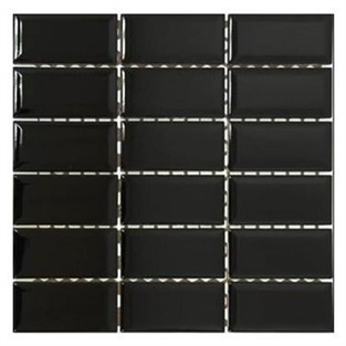Vitra 5x10 Metro Tiles Mozaik Siyah Parlak Mozaik Duvar Karosu K52359380001VTE0