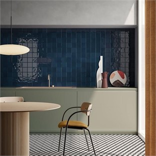 VitrA 10x10 retromix Fon Safir Mavi Parlak Duvar Karosu K94842480001VTE0