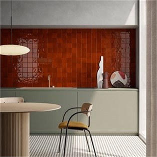 VitrA 10x10 Retromix Fon Lava Kırmızı Parlak Duvar Karosu K94842580001VTE0