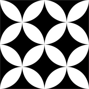 VitrA 15x15 Retromix Siyah-Beyaz Mat Porselen Karo K94845300001VTE0