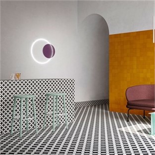 VitrA 15x15 Retromix Siyah-Beyaz Mat Porselen Karo K94845300001VTE0