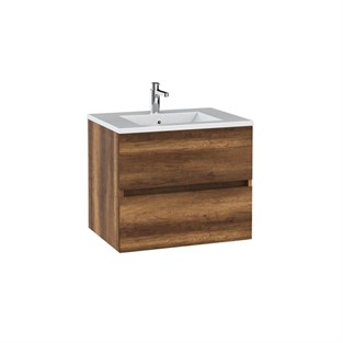 Kobos Simple 60 cm Lavabo Dolabı Miling Oak Çift Çekmeceli KB710139