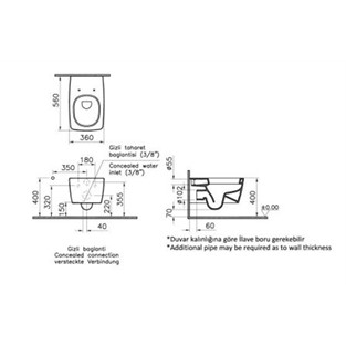 VitrA Metropole Asma Klozet 5676B003-0090