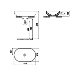 Creavit Mina Setüstü Lavabo 40x65 cm MN165-00CB00E-0000