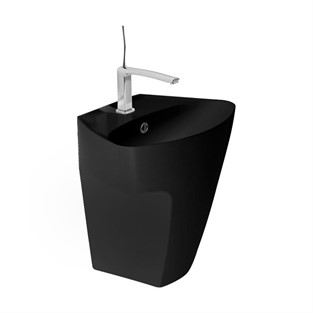 Bien Mineral Monoblok Lavabo 45 cm İpek Mat Siyah MNLM04501FD1B7000