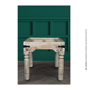 Vitale Carved Köşe Sehpa 60*60*60 cm