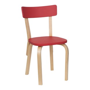 Vitale Tobi Ahşap Sandalye Kırmızı MS.SA029