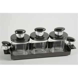 Vitale Volkan Siyah 3lü Baharatlık 20*7*6.5 cm MTFK.0173