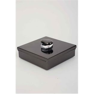 Vitale Volkan Siyah Kare Peçetelik 15*15*10 cm MTFK.0176