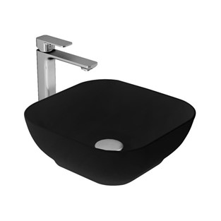 Bien Motto Kare Gövde Üstü Lavabo 38 cm Mat Siyah MTLG03801FD0B7000