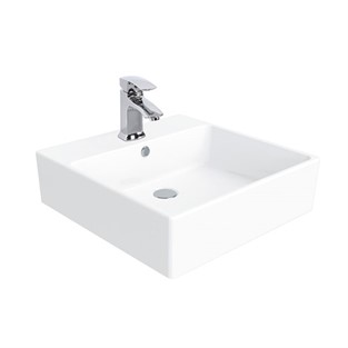 Creavit Next Tezgah Üzeri Kare Lavabo 50x50 cm NX256-00CB00E-0000