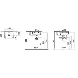 Norm 301 Lavabo 45 cm 2845L003-1029