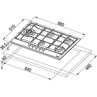 Franke Multi Cooking 900 FHM 905 4G LTC XS C Paslanmaz Çelik Ocak 106.0180.937 F106.0180.937
