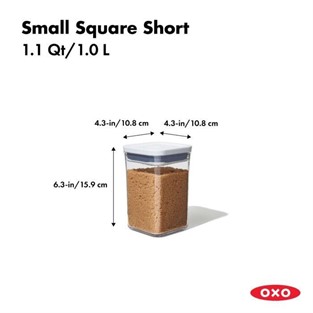 Oxo Pop Container Small Square Short 1.0 Lt (Küçük) OX11234000