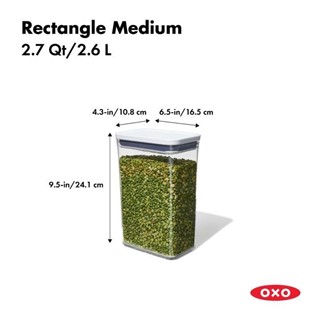 Oxo Pop Container Rectangle Medium 2.6 Lt (Dikdörtgen) OX11234500