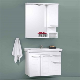 ORKA Perge Banyo Dolabı Takımı Beyaz 85 cm ORKA5002399
