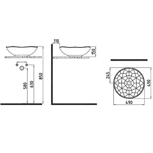 Bien Pent Çanak Lavabo 49 cm PNLG04901FD0W3000
