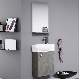 ORKA Riva Banyo Dolabı Takımı Retro Gümüş 45 cm ORKA5000688