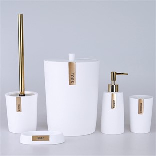 Troy Banyo Seti Beyaz-Altın SBNY125BYA15RS