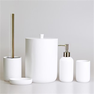 Elegance Banyo Seti Beyaz-Altın SBNY130BYA15RS