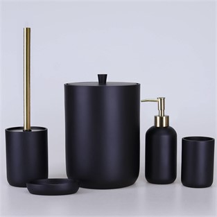 Elegance Banyo Seti Siyah-Altın SBNY130SYA15RS