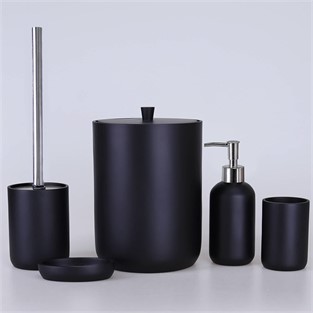 Elegance Banyo Seti Siyah-Gümüş SBNY130SYG15RS