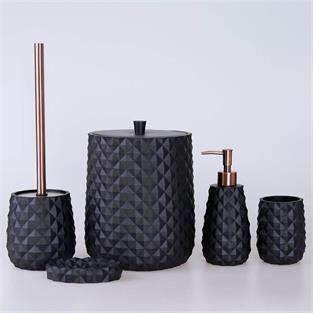 Piramit Banyo Seti Siyah-Bronz SBNY141SBZ15RS