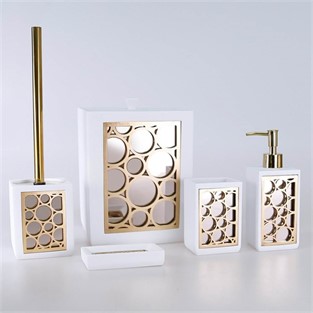 Buble Banyo Seti Beyaz-Altın SBNY142BYA15RS