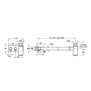 VitrA Lavabo Sifon Seti Asimetrik Rozetli A4515636