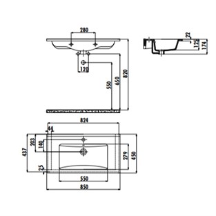 Creavit Su Etajerli Lavabo 45x85 cm SU085-00CB00E-0000