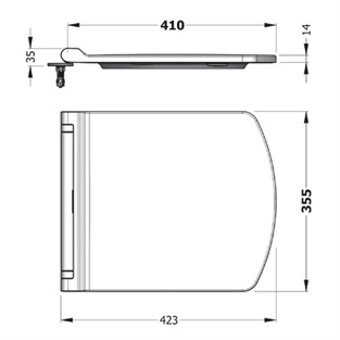 Bien Monoslım Duroplast Yavaş Kapanır Klozet Kapağı SVMU11W3W3HB0