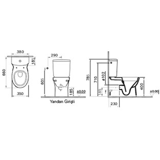 Norm Norm 401 Duvara Tam Dayalı Klozet 2630L003-1575