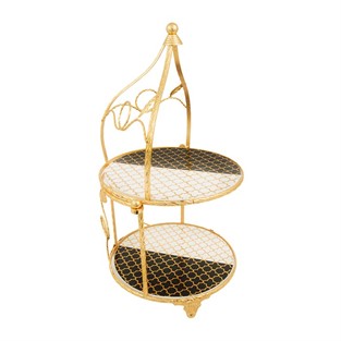 Vitale Lux Seramik Katlı Sunum Tepsisi 26x45 cm AK.IB0002