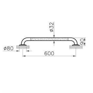 Tutunma Barı 60 cm Krom 320-3010
