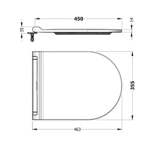 Bien Vento Monaslim Duroplast Yavaş Kapanır Klozet Kapağı VTMU11W3W3HB0