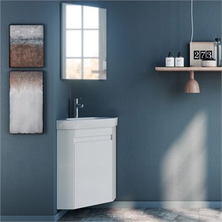 ORKA Zag Banyo Dolabı Takımı Mat Beyaz 45 cm ORKA5000870