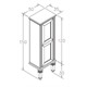 ORKA Glory Boy Dolabı Mat Krem 40 cm ORKA3004527
