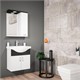 ORKA Duru Asma Banyo Dolabı Takımı Freze Siyah 80 cm ORKA5002923